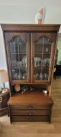 Glas Vitrine  Echtholz Massiv guter Zustand