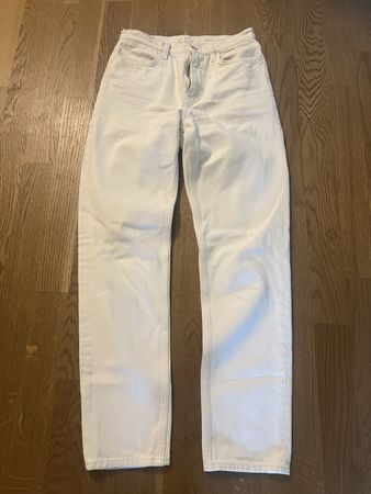 COS Jeans Weiss / Off-White Gr 25 Straight Fit High Waist