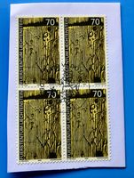 Briefmarken aus Liechtenstein 4 er Block mit Papier 