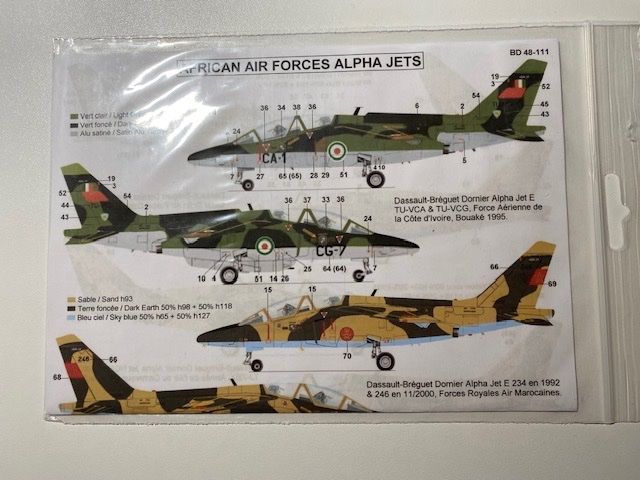 1/48 AFRICAN ALPHA JETS DECALS (Gebraucht) in MÜHLEDORF/SO für CHF 11.5 ...