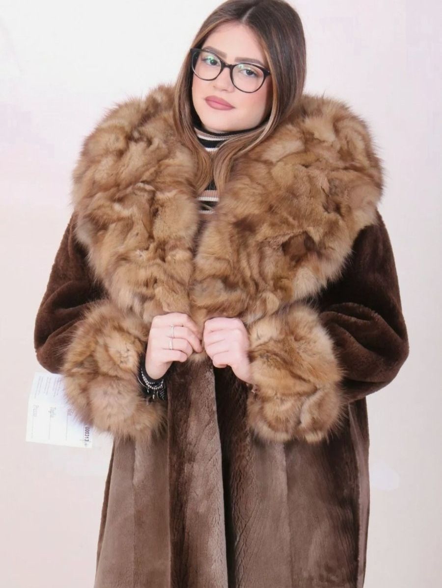 Mäntel: Zobel Pelz Mantel Kapuze 42 L sable – Neu (gemäss Beschreibung) aus Obergösgen von crystalfox