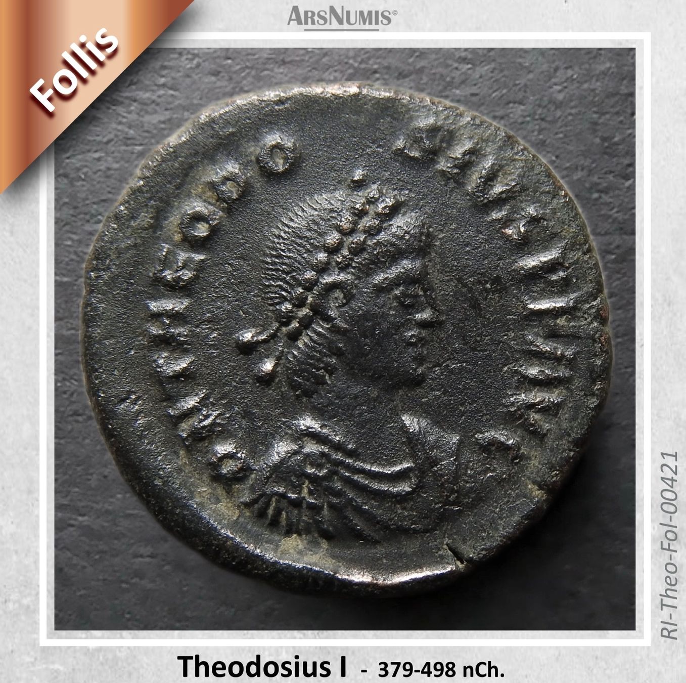 Tutti le monete: Römische Münze - Theodosius I – Usato da Oberwil b. Zug venduto da ArsNumis