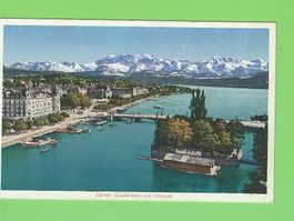 Zürich Quaibrücke und Utoquai