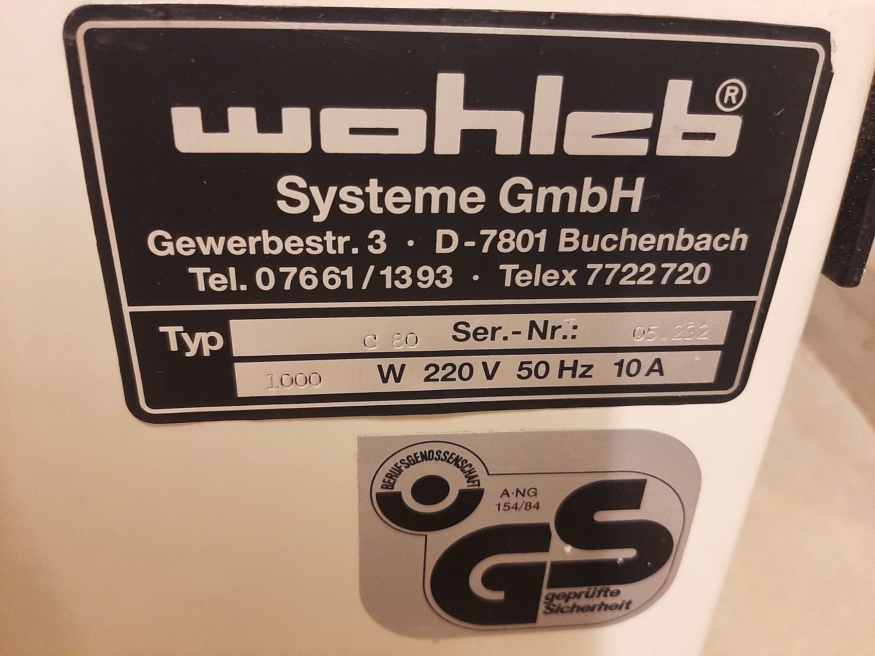 Aspirapolveri & Accessori: Chipsauger / Chip Sauger Wohleb C-80 – Usato da Winterthur venduto da ReUse_Baumarkt 3