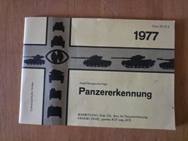 Panzererkennung 1977 Schweizer Armee  /Ausbildungsunterlagen