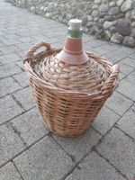 Glasballon mit Weidenkorb gebraucht guter Zustand