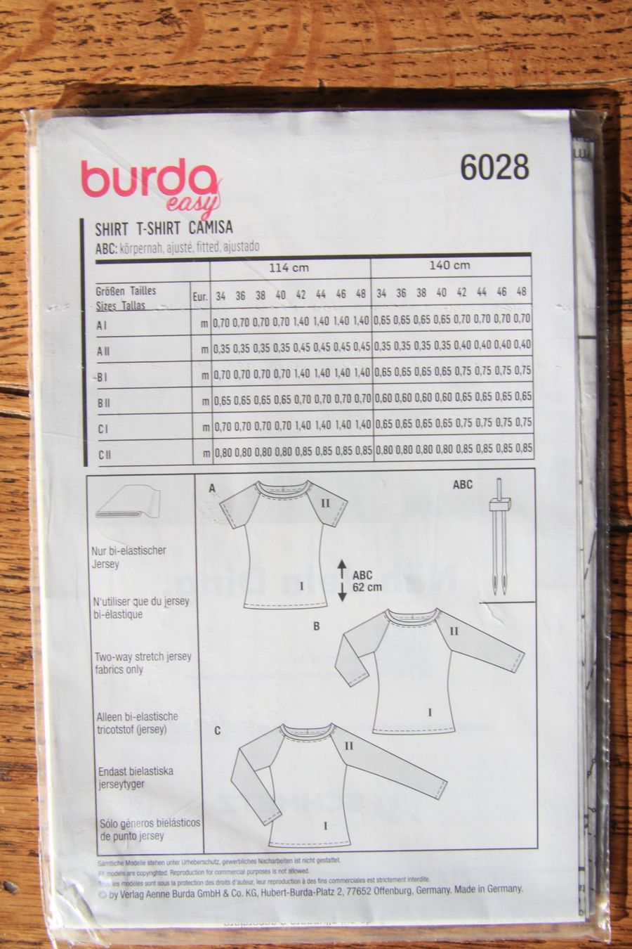 Schnittmuster: Burda easy T-Shirt – Neu und originalverpackt aus Meiringen von Dunkel1 1