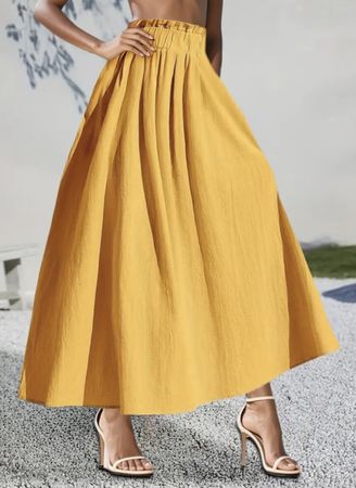 Gonna lunga senape, perfetta per l'estate! Tg M/L