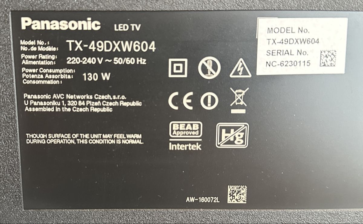 Panasonic Televisori: Panasonic LED TV inkl. Wandhalterung – Usato da Weinfelden venduto da Champi46 1