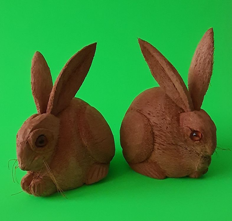 Osterhasen / Kokos-Hasen Geschnitzt ca. 20 x 20 cm / 4 Stück | Kaufen ...