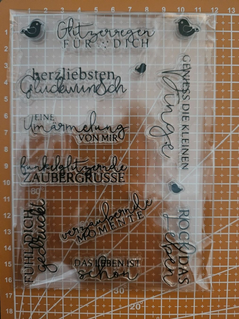 Timbri: Silikonstempel Nr.501, Geburtstag, Texte – Nuovo e nell'imballaggio originale da Gretzenbach venduto da Fliegepilz56 1