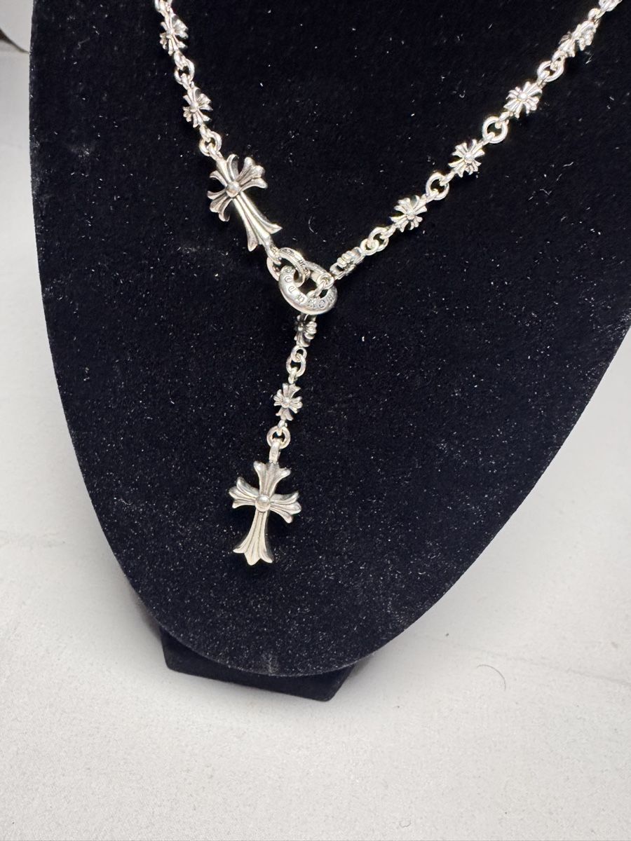 Chrome Hearts Catenine: Chrome Hearts Double Cross Chain Necklace – Nuovo e nell'imballaggio originale da Caviano venduto da reselleo21 1