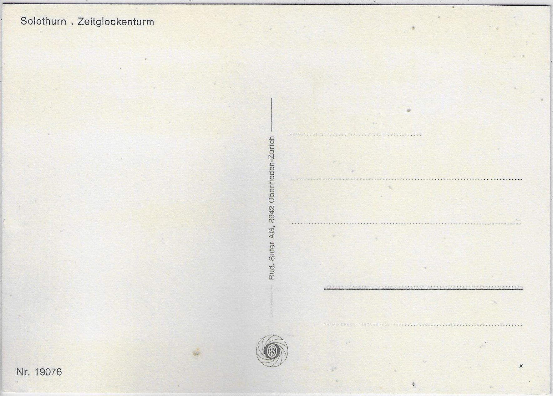 Cartoline postali: Solothurn - Zeitglockenturm – Usato da Ettingen venduto da Kartenplanet 1