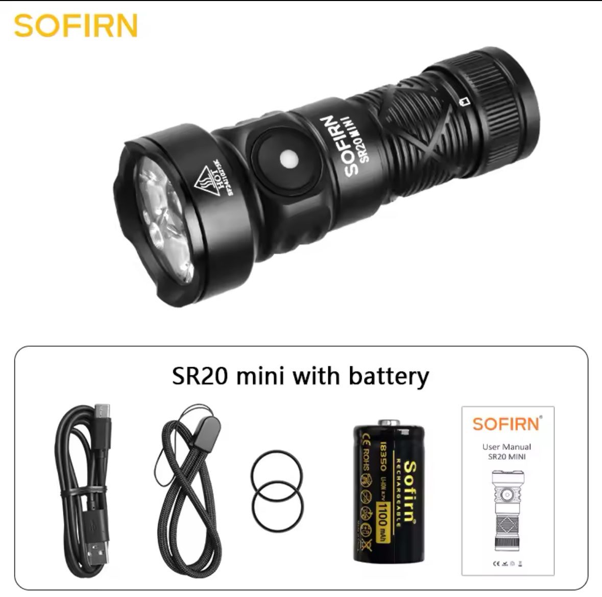 Lampade: Neu: Sofirn SR20 Mini mit Weiss/Rotlicht. Max. 1200 Lumen – Nuovo e nell'imballaggio originale da Arbon venduto da Helmuth 6