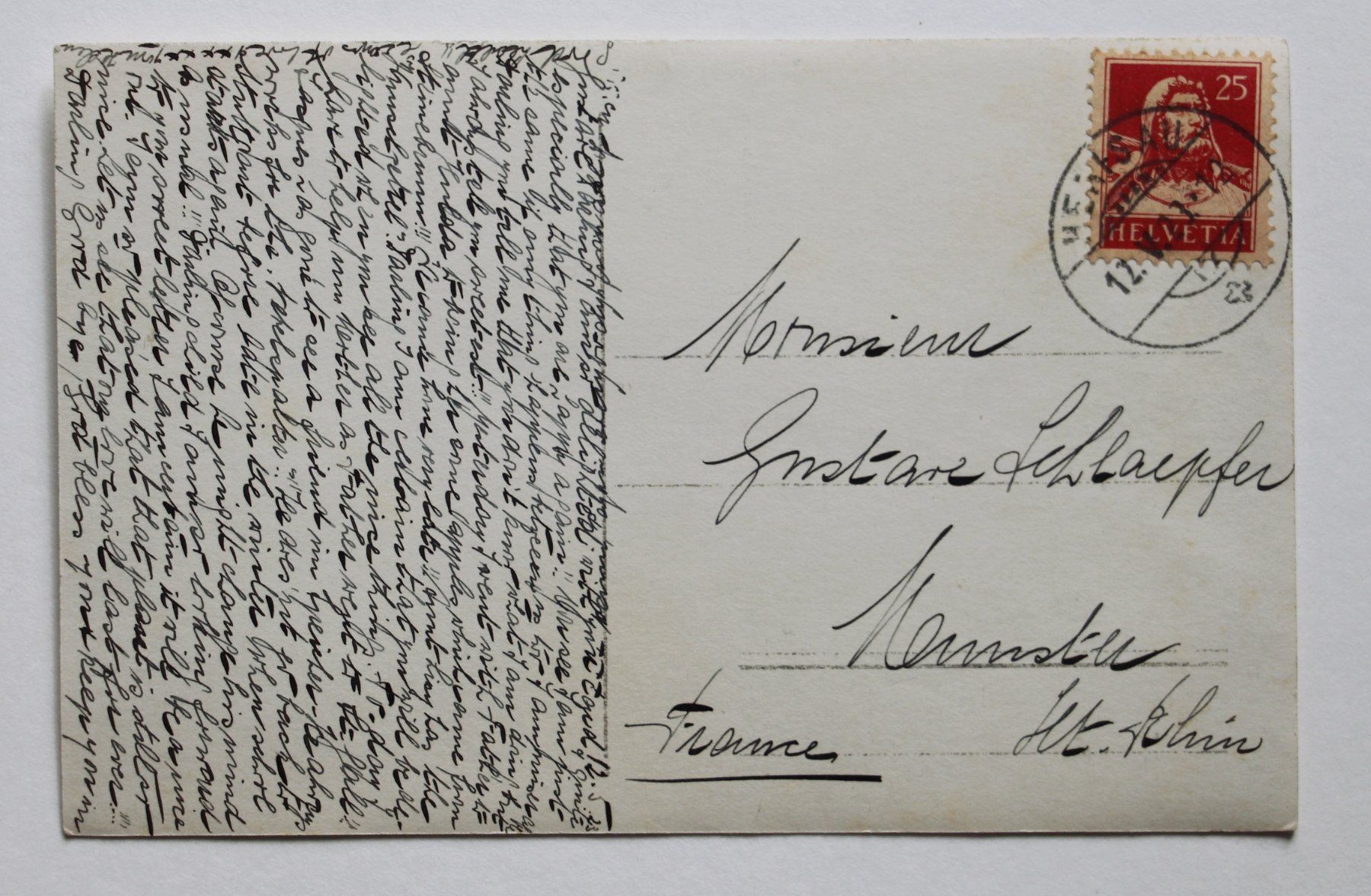 Cartoline postali: AK "HERISAU MIT KASERNE" 1923 – Usato da St. Gallen venduto da modernetc 1