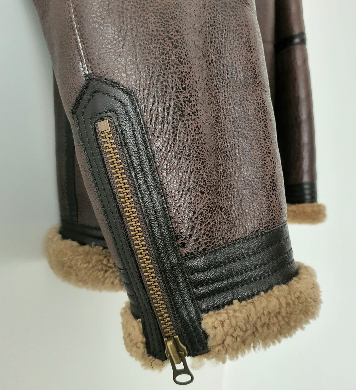 Vestes: Stylische Herren Lammfelljacke Braun – D'occasion à Weiach par sim_8s27 6
