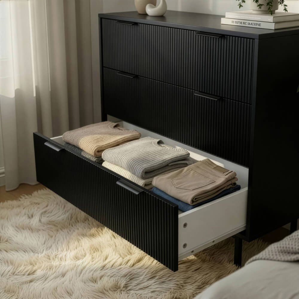 Kommoden: Kommode 90x80cm NALA - Schwarz – Neu und originalverpackt aus Wallenwil von toesstal-vertrieb 2