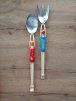 Salatbesteck Figuren 50' Jahre retro Design 32cm