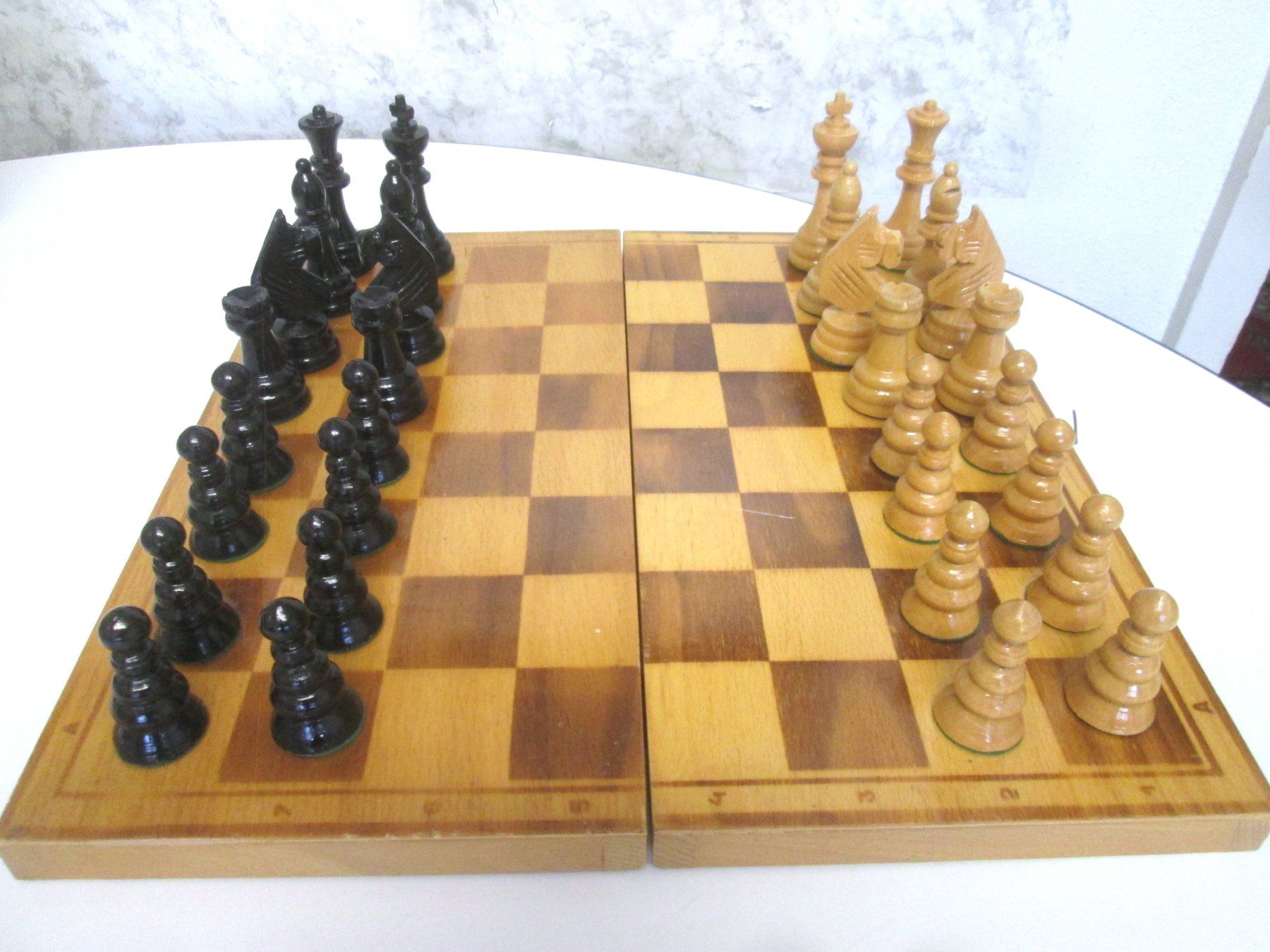 Giochi: Holzschachbrett, klappbar, Vintage – Usato da Sementina venduto da babucia