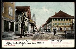 AK Huttwyl /Bern, Stadthausplatz und Hauptgasse