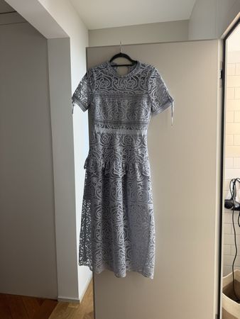 Self-Portrait Kleid Spitze Hellblau Gr 38