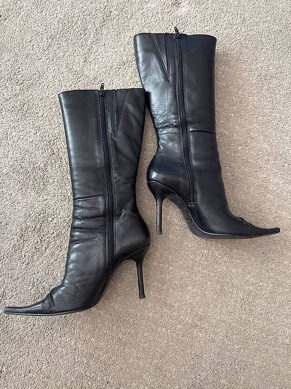 Damenschuhe: Bronx Lederstiefel schwarz Gr. 40 – Gebraucht aus Allschwil von Mauiprincess 1