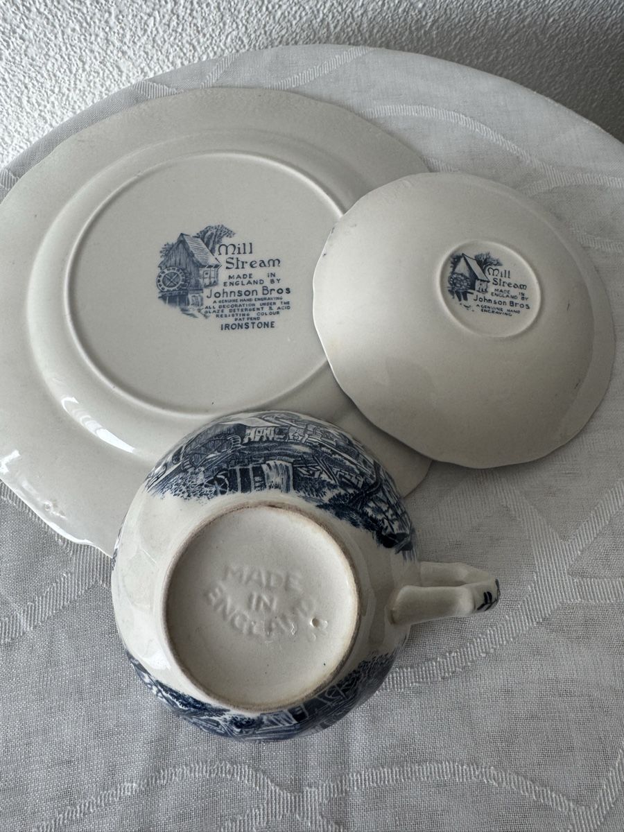 Johnson Brothers Set di piatti: 3-tlgs. Set Johnson Brothers Mill Stream – Usato da Balsthal venduto da Narulya 1