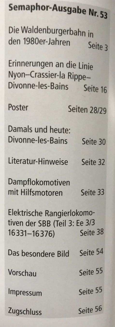 Riviste & Magazine: Semaphor 53,  Sommer 2017; Klassiker der Eisenbahn – Usato da Köniz venduto da vasco013 1