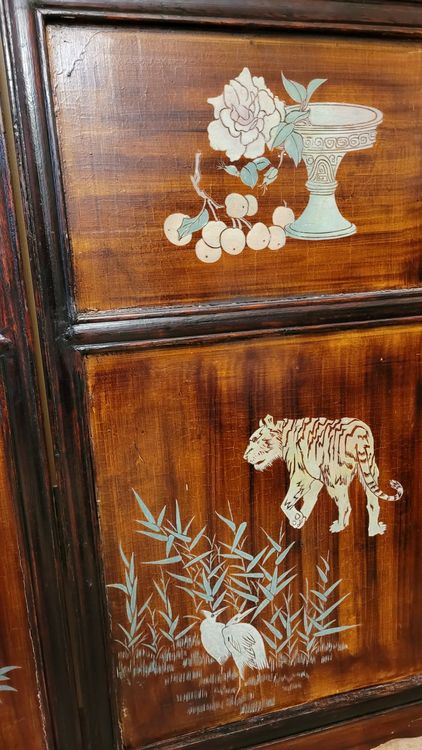 PEPLAYTAL Chinesischer Raumteiler - Faltbar Mit Vintage Design 24x15cm