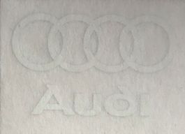 Audi Logo mit Ring Aufkleber Farbe Weiss