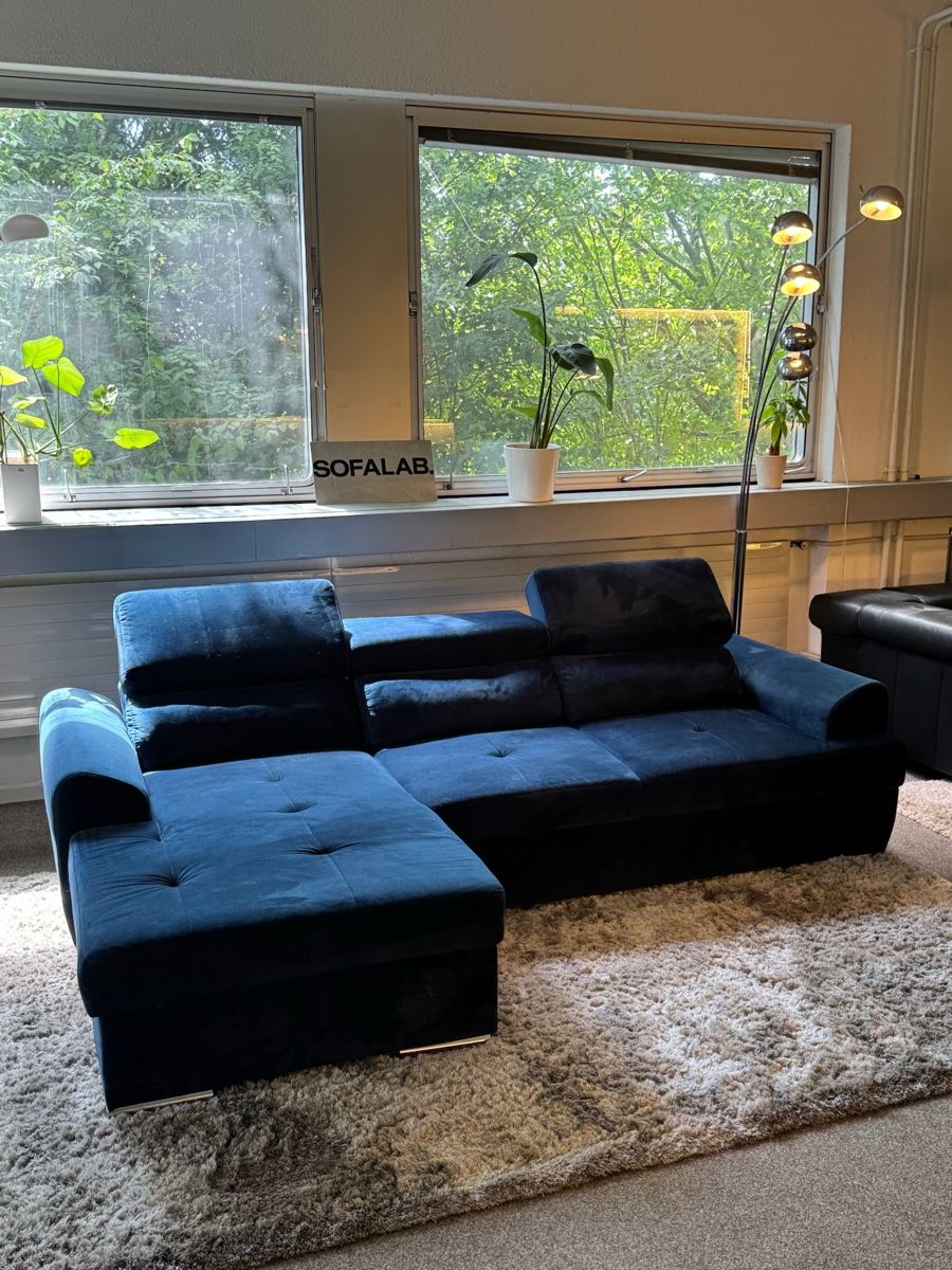 Divani: Ecksofa Marineblau mit Schlaffunktion – Usato da Fehraltorf venduto da Sofalab.swiss 7