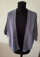 Damen Strickjacke blau kurzarm