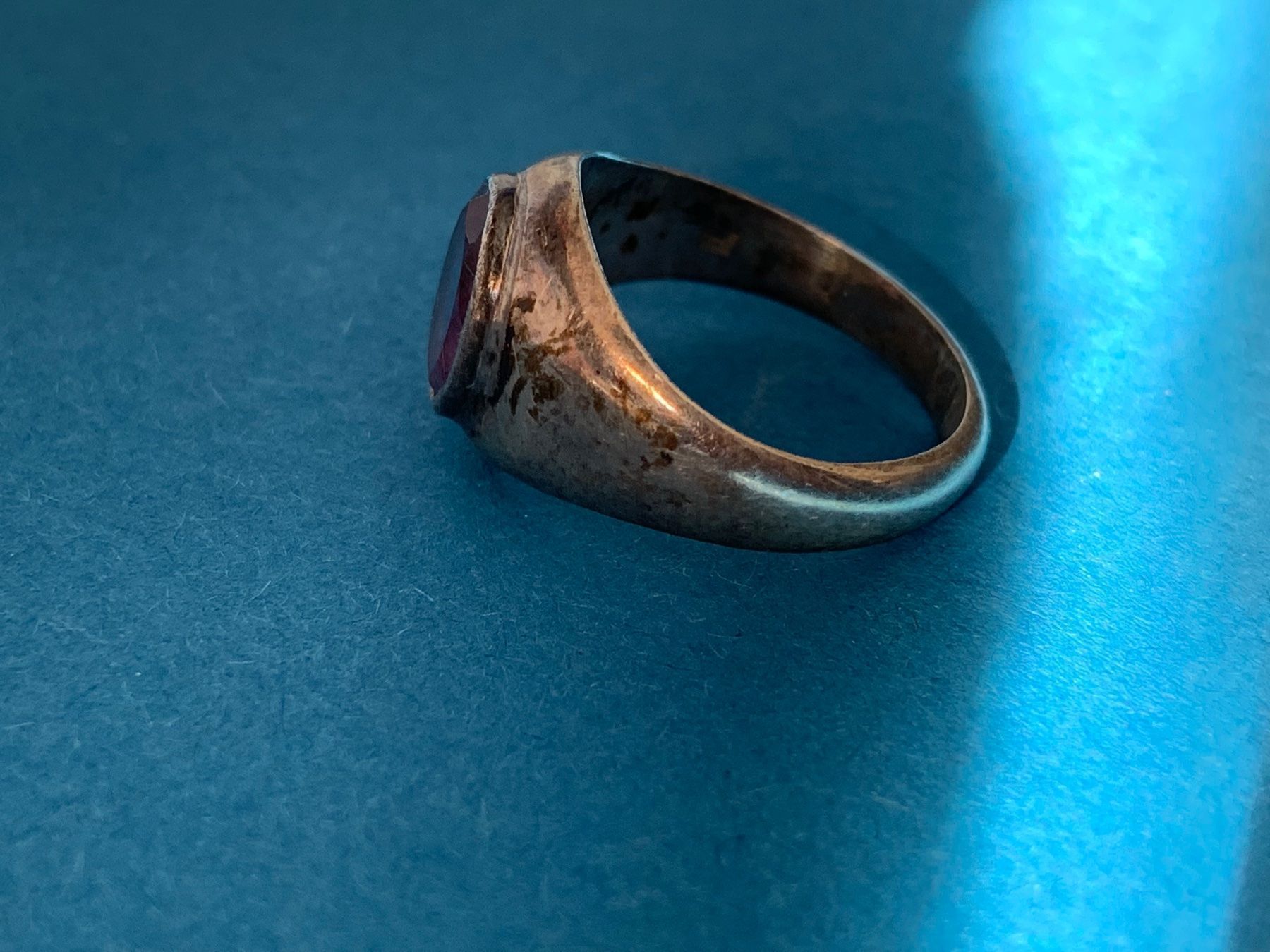 Anelli: Silberring lila oval klassisch – Usato da Dittingen venduto da Bellevista 9