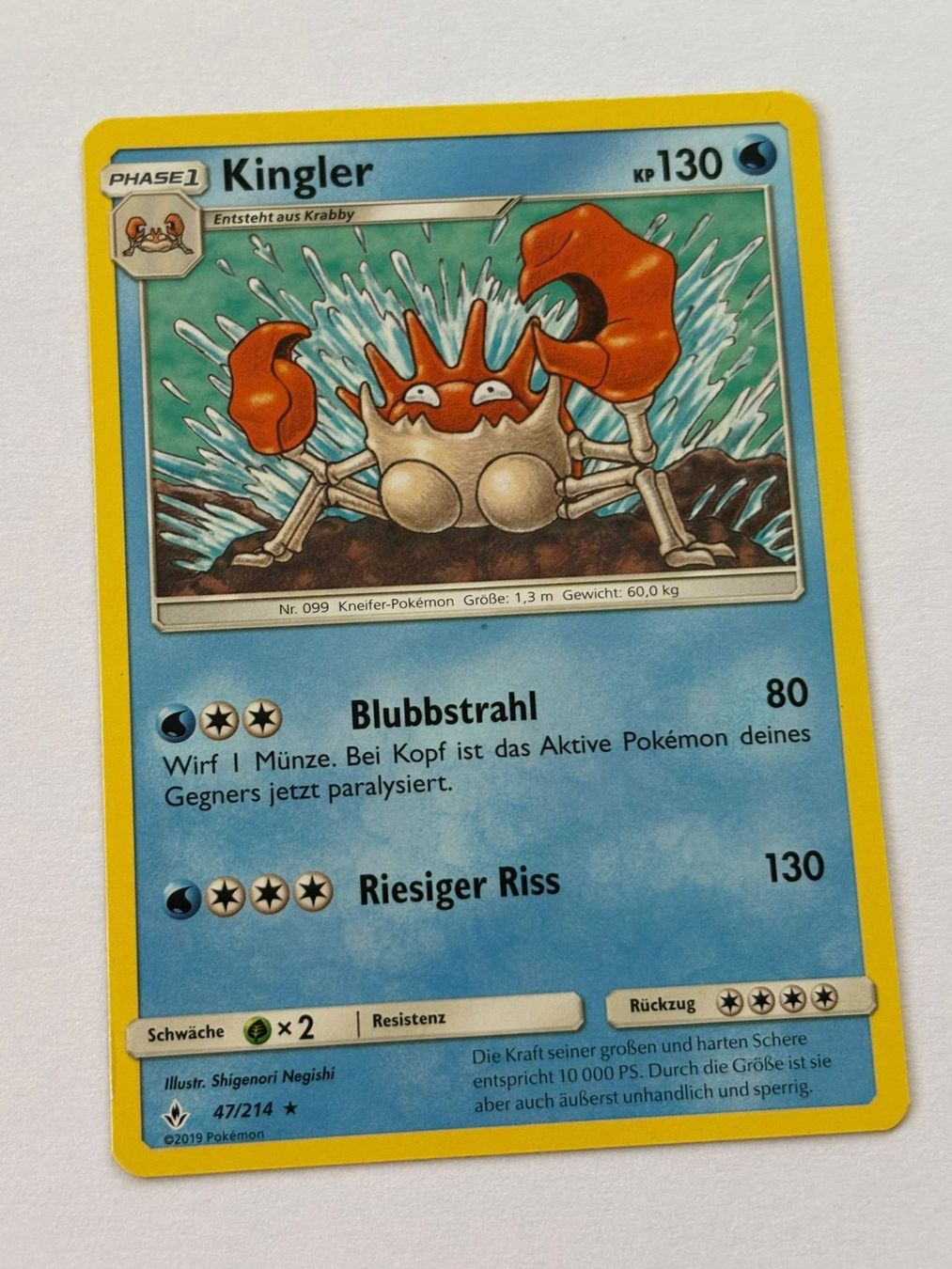 Pokémon Carte collezionabili: Kingler 47/214 – Usato da Herisau venduto da Seyashop_2