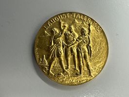 Medaille 1. August-Taler 1982 Silber 900 19g vergoldet
