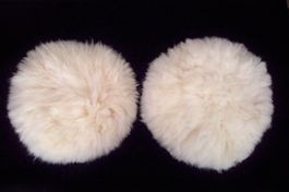 2 x ALPAKA FELL Kissen rund, D=38 cm, NEU!!