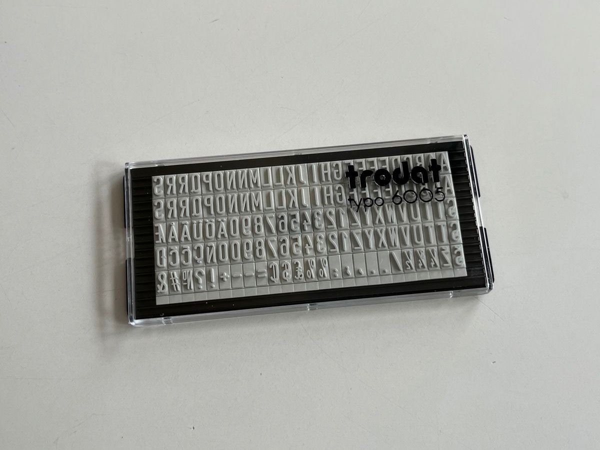Trodat Timbri: Trodat Typomatic 6005 Buchstabenset – Nuovo e nell'imballaggio originale da Zürich venduto da ZHCC