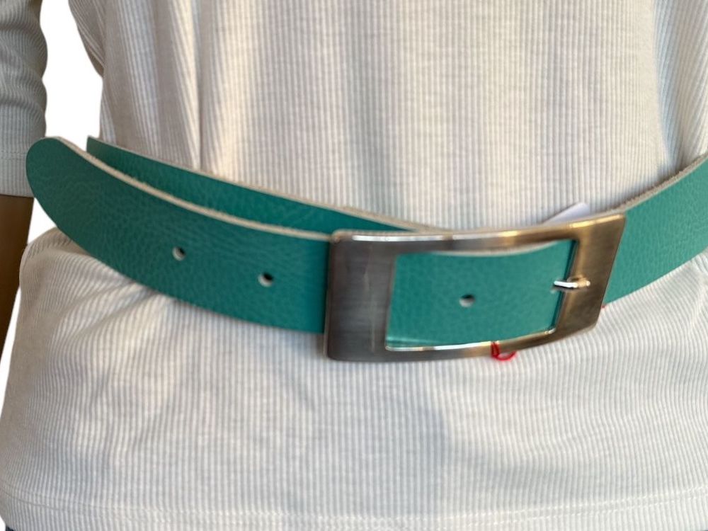 Cinture: Ceinture en cuir turquoise - neuve – Nuovo e nell'imballaggio originale da Vuisternens-Romont venduto da gol_xp6p