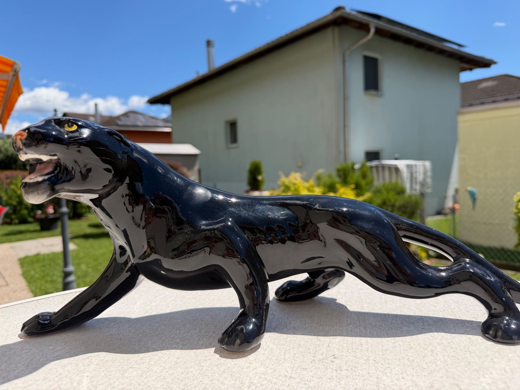 Figuren: Keramischer Schwarzer Panther (lang 45 cm) – Gebraucht aus Cugnasco von tizianaq 1
