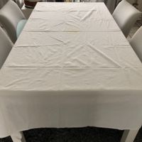 Weisse Tischdecke, Stoff, für Esstisch