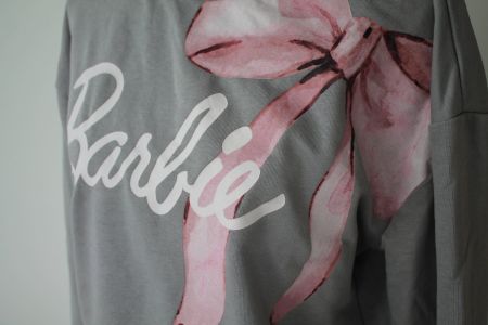 Cooler Barbie Pullover mit rosa Schleife, neuwertig! Pink