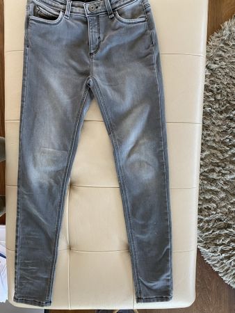 C&A Jeans grau gefüttert Gr. 170 Skinny