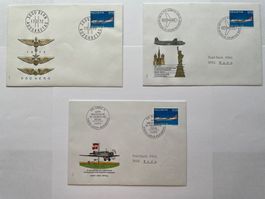 Briefmarken Schweiz Pro Aero 1972 und 1977