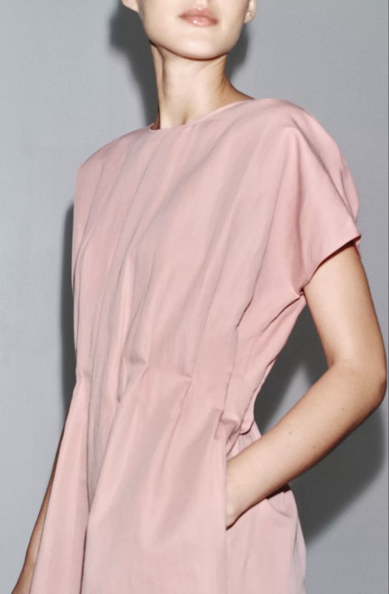 Vestiti: Rosa Kleid aus Baumwoll-Leinen-Mischgewebe, Größe S – Nuovo e nell'imballaggio originale da Veyras venduto da ValClasse 3