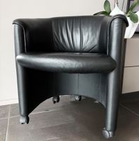 Sessel Ledersessel mit Rollen