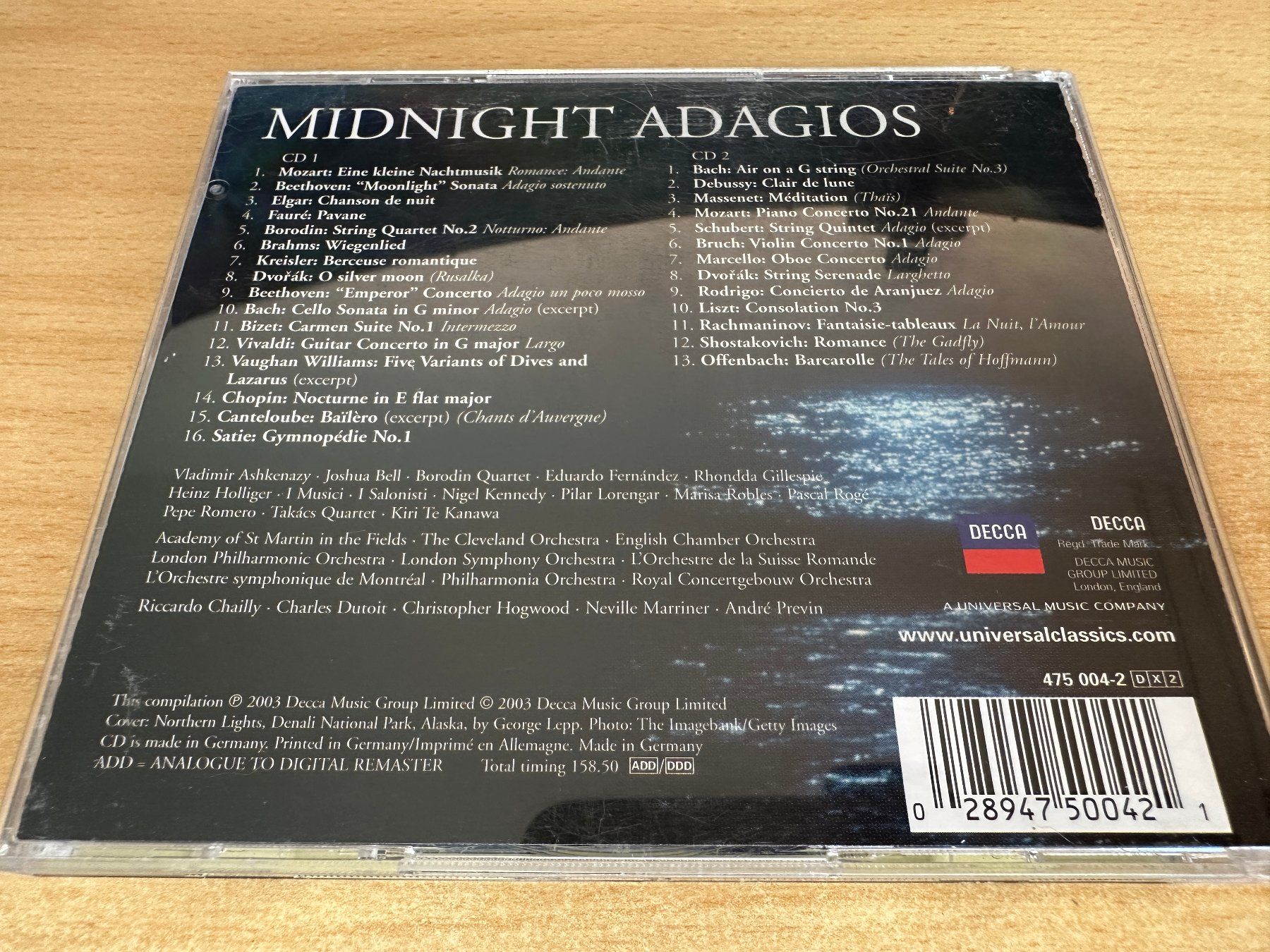 CD: I5 Various – Midnight Adagios - 2 CD – Usato da Rikon im Tösstal venduto da Alpenmutz 1