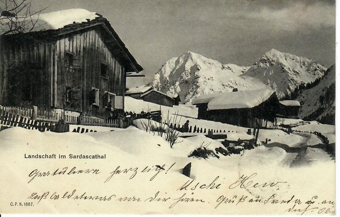 Cartoline postali: Landschaft im Sardascathal 1904 – Usato da Hochdorf venduto da Ziegel-16