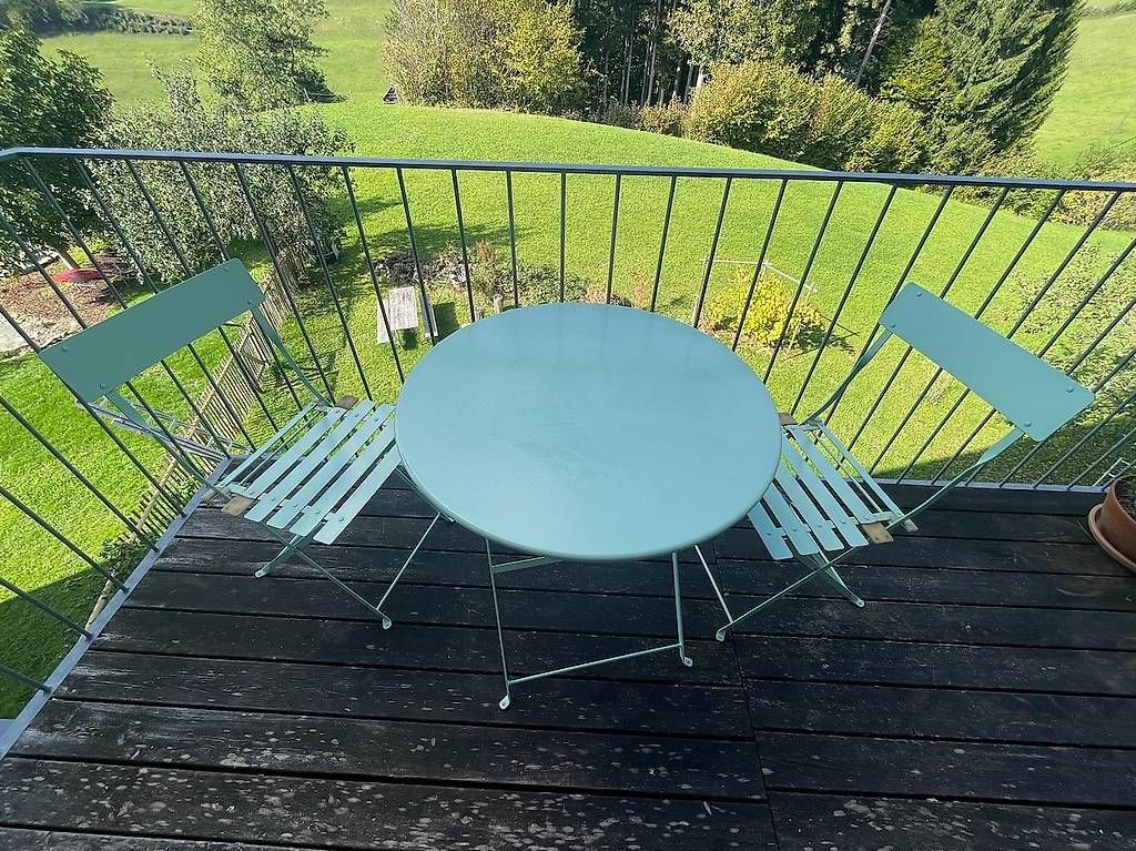 Set di tavolo e panche: Bistro-Set mint: Balkontisch mit 2 Klappstühlen – Usato da Dicken venduto da alvina_7007 1