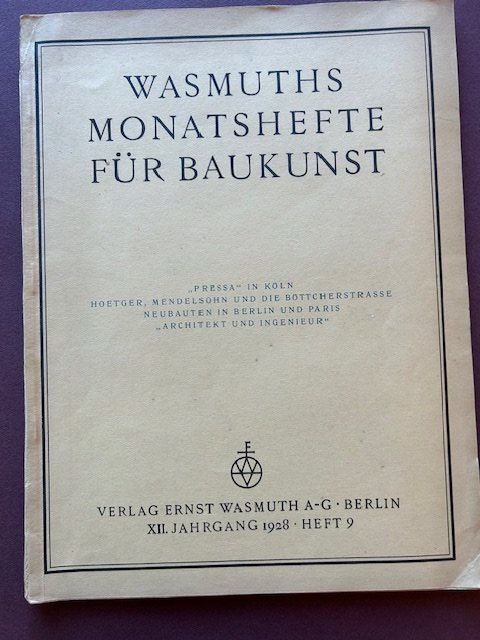 Livres: Pressa Köln, Böttcherstrasse Bremen, Wasmuth 1928 – D'occasion à Bern par oregonzwei