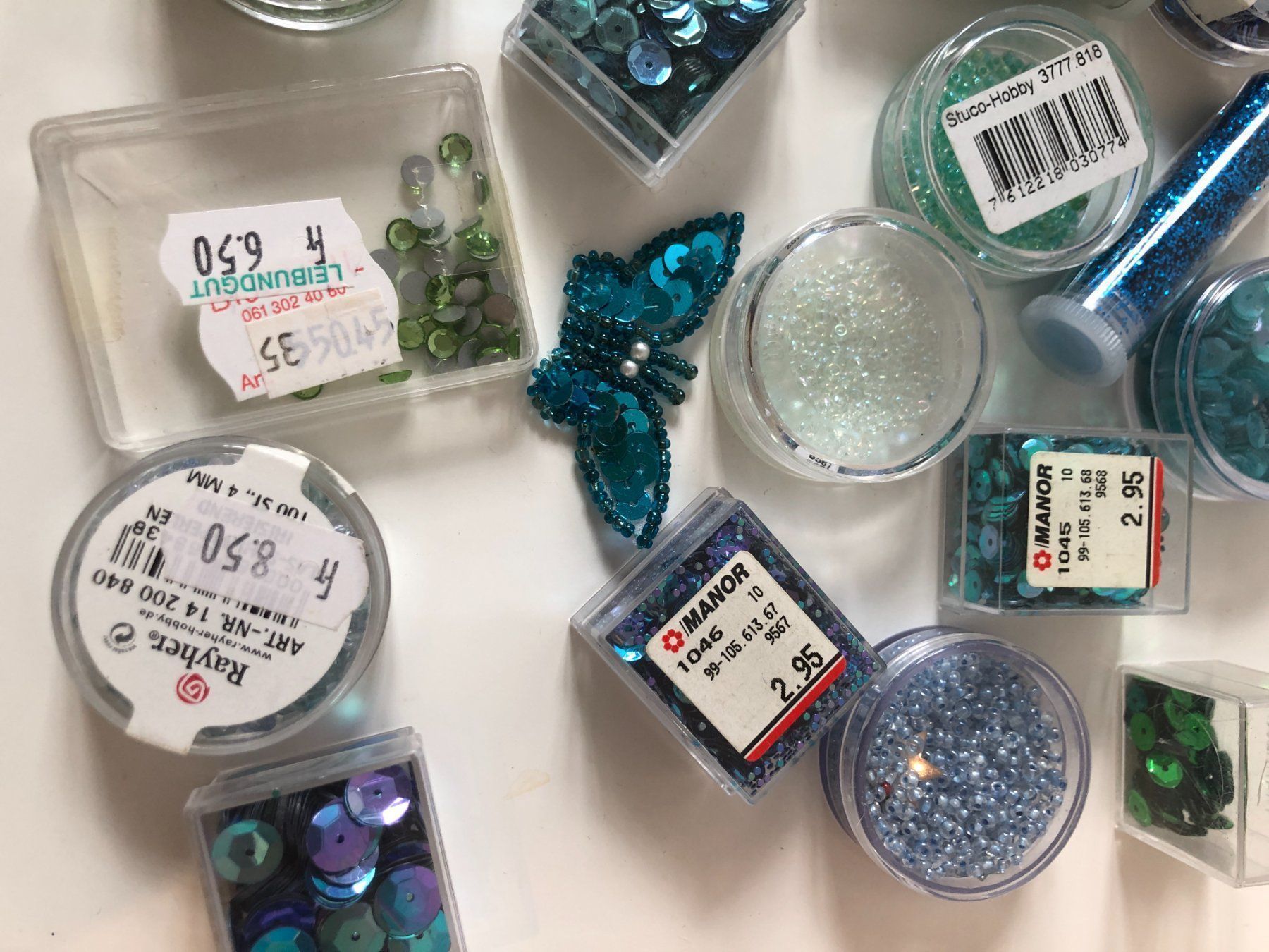 Perle (finte): BLUE Pailletten Perlen Strass Glitter – Nuovo (secondo la descrizione) da Zürich venduto da its-love 4